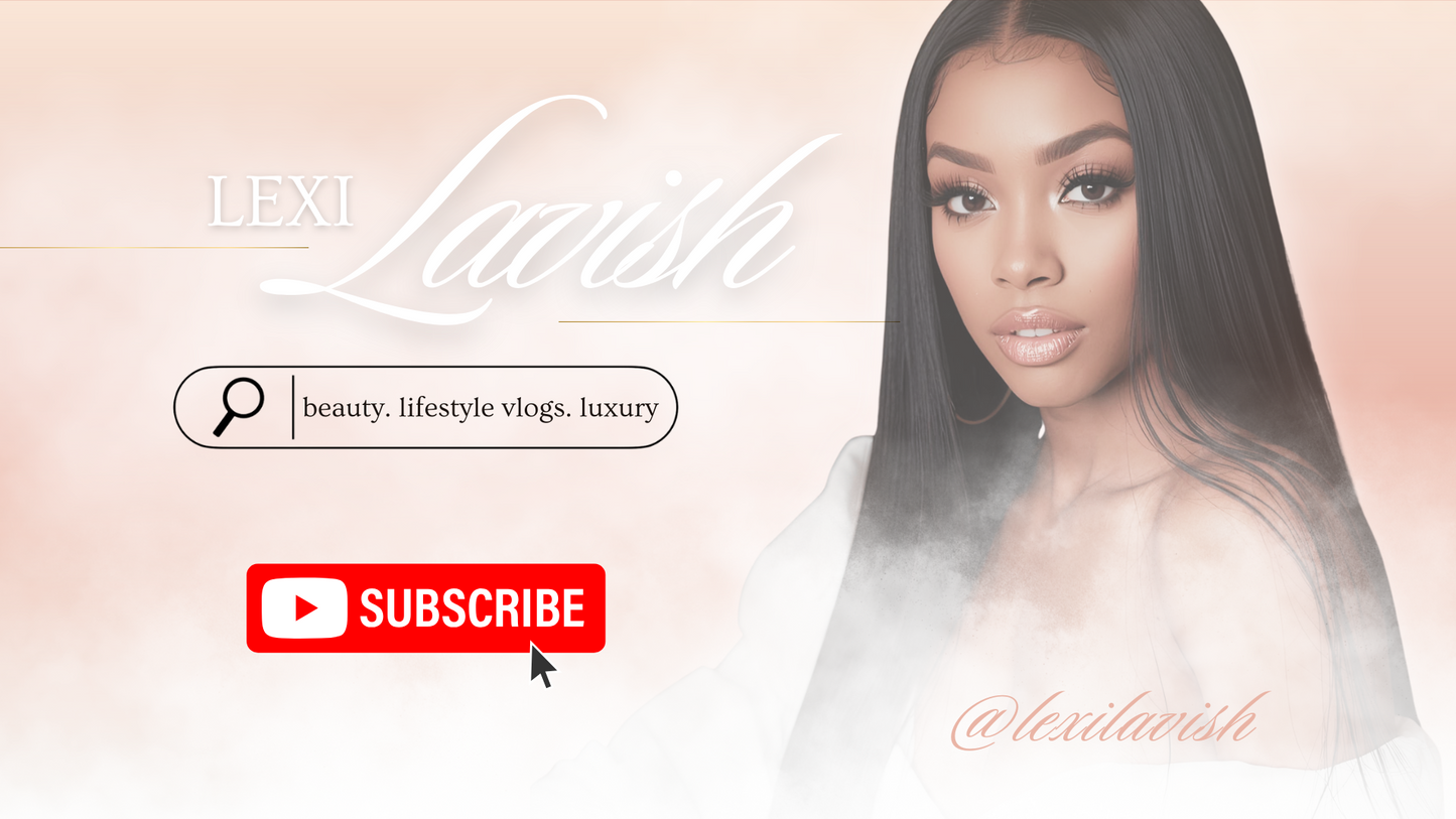 Feminine Luxe YouTube Kit – Intro, Outro & Banner– Editable YouTube Kit