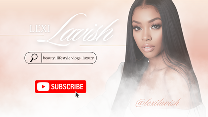 Feminine Luxe YouTube Kit – Intro, Outro & Banner– Editable YouTube Kit