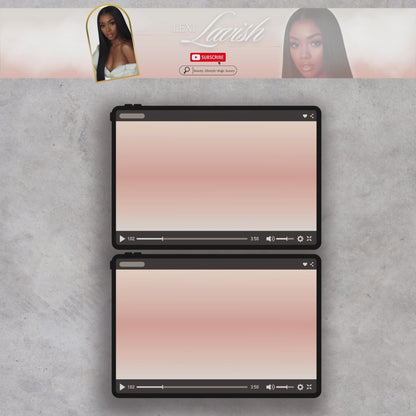 Feminine Luxe YouTube Kit – Intro, Outro & Banner– Editable YouTube Kit