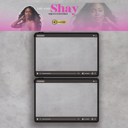 Black Gworl Luxury YouTube Kit – Intro, Outro & Banner– Editable YouTube Kit