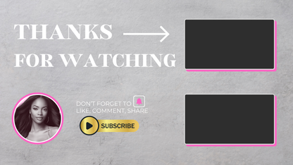 Black Gworl Luxury YouTube Kit – Intro, Outro & Banner– Editable YouTube Kit